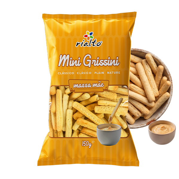 Mini Grissinos Clássicos Massa Mãe 150g