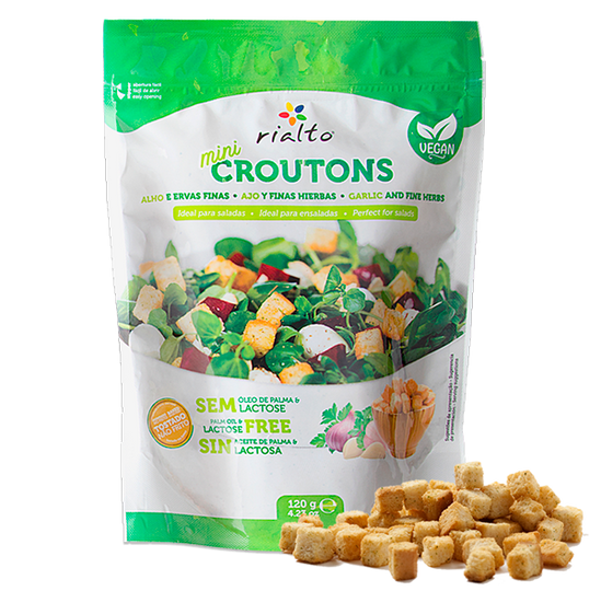 Mini Croutons Vegan Alho/Ervas Finas 120g